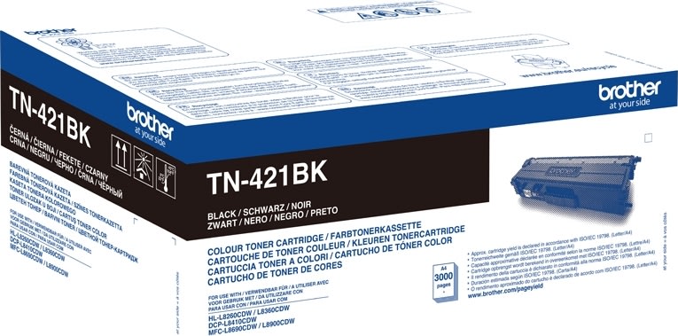 Lasertoner Brother TN-421BK Svart 3000 sidor