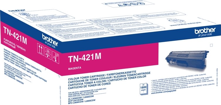 Lasertoner Brother TN-421M Röd 1800 sidor