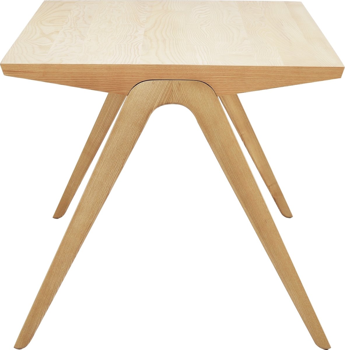 NOFU Mødebord, Massivt asketræ natur, 180x85 cm 