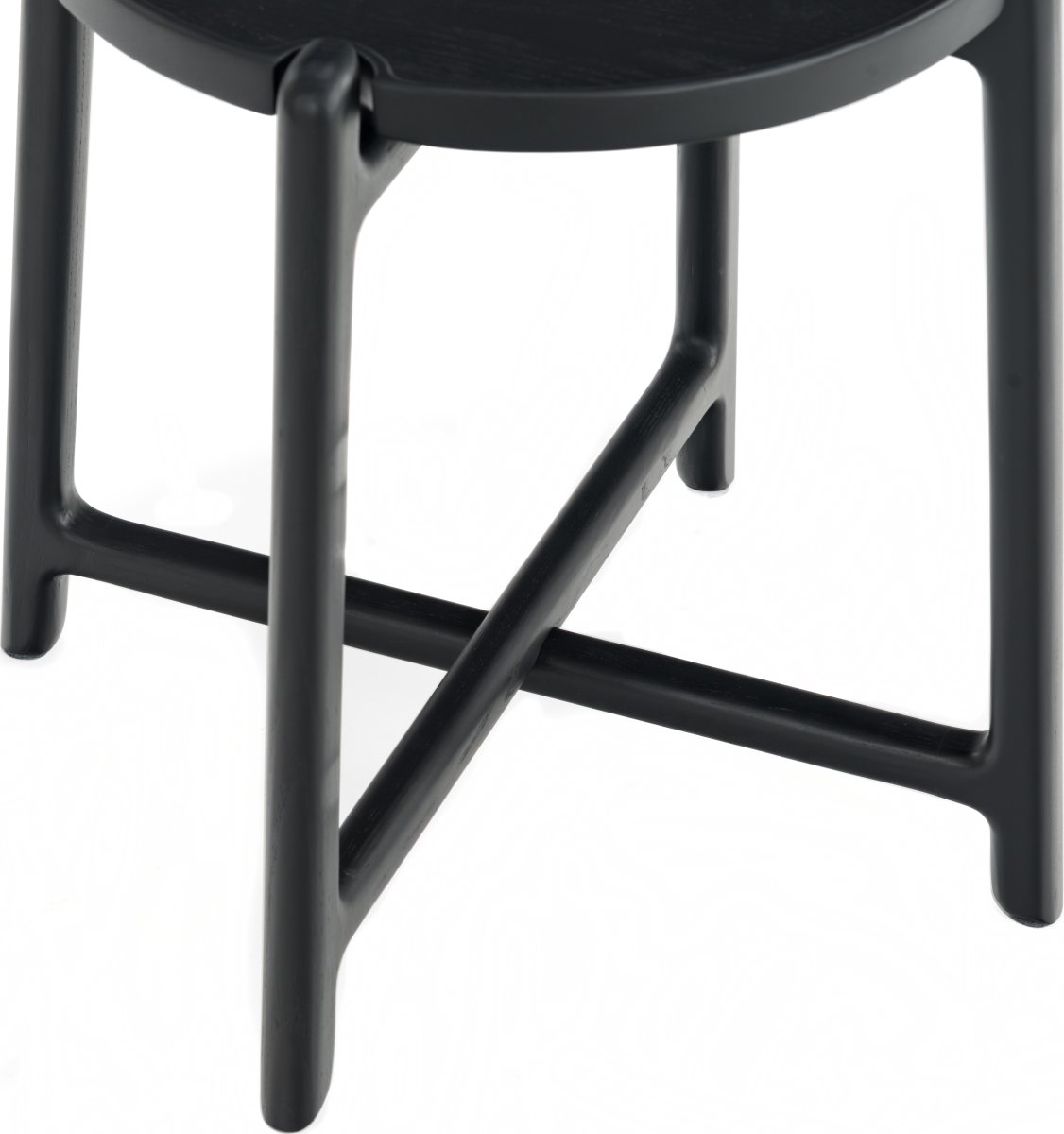 NOFU Bakkebord, Massivt asketræ sort, H 48 cm 