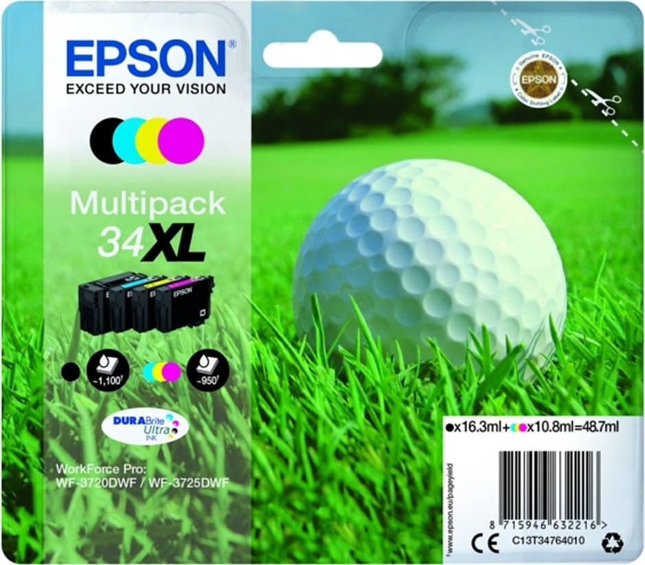 Bläckpatron Epson 34XL Flerpack 4 färger