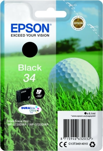 Bläckpatron Epson 34 Svart 350 sidor