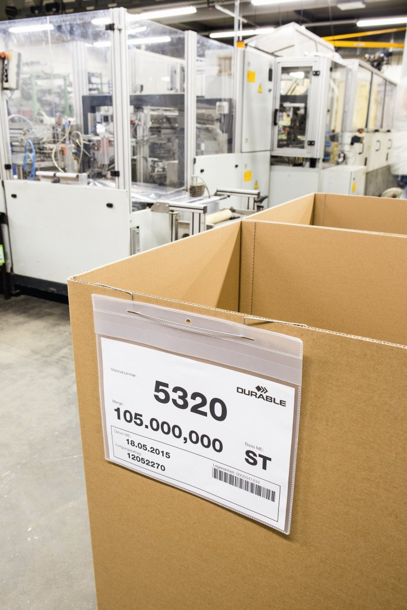 Lagerficka m. ståltrådsfäste Durable A4 Liggande