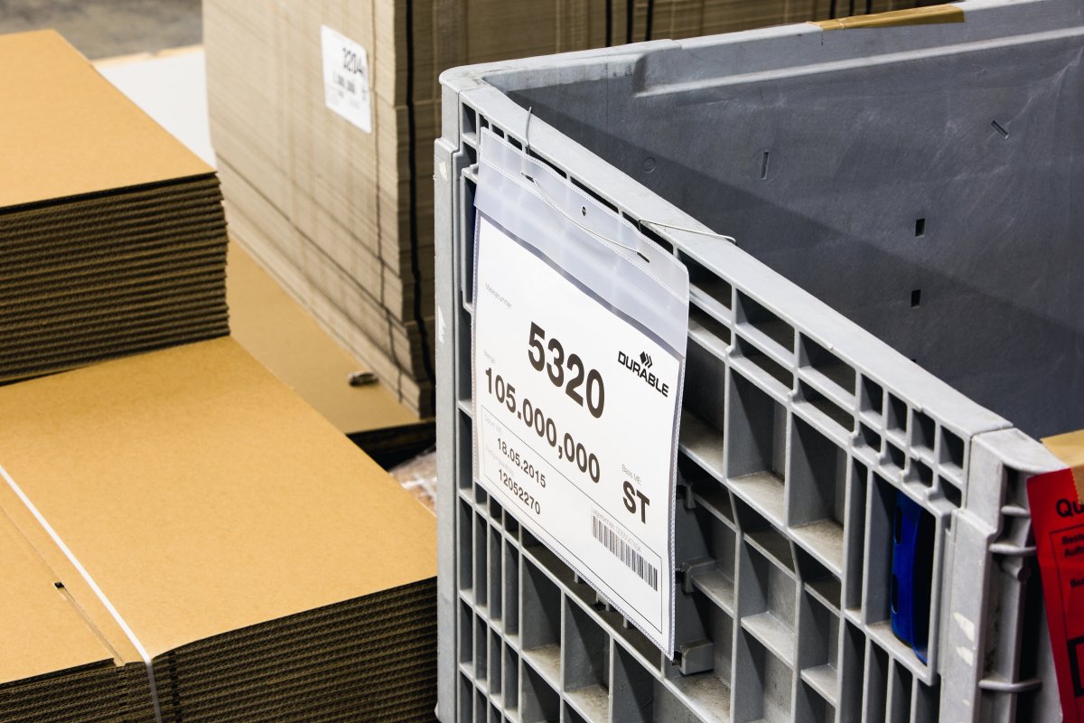 Lagerficka m. ståltrådsfäste Durable A4 Liggande