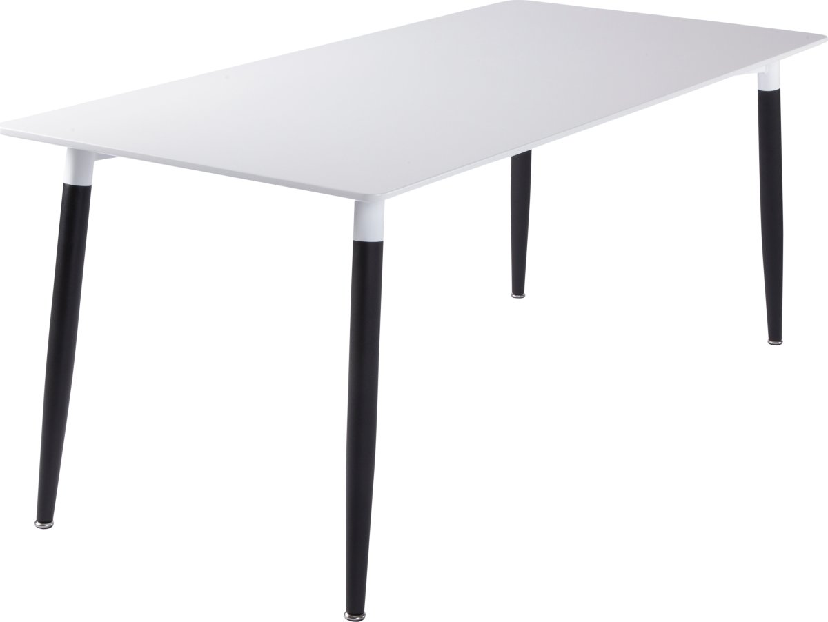 Konferensbord Room 180x80 cm Vit/Svart metall