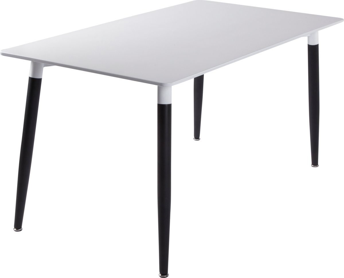 Konferensbord Room 140x80 cm Vit/Svart metall