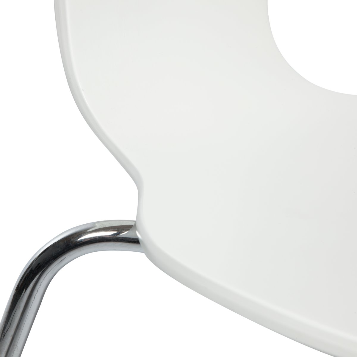 Comfort matsalsstol vit med kromat underrede