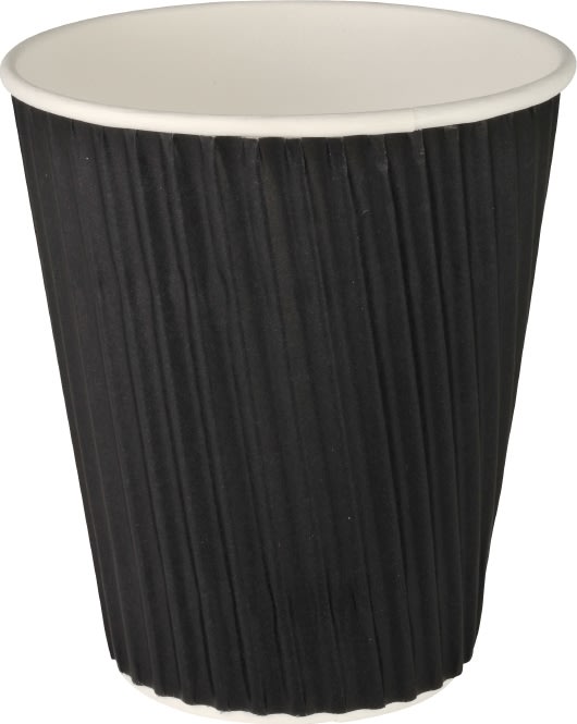 Kaffebägare 36 cl, papp med PE-beläggning, svart