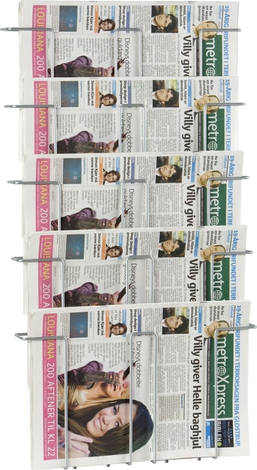 Broschyrställ Twin Agenda Vägg, A3, 5 fack