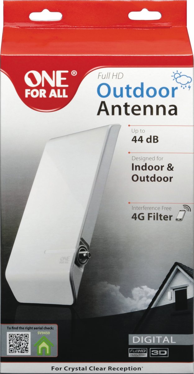 One For ALL SV 9450 udendørs aktiv antenne, 44 dB