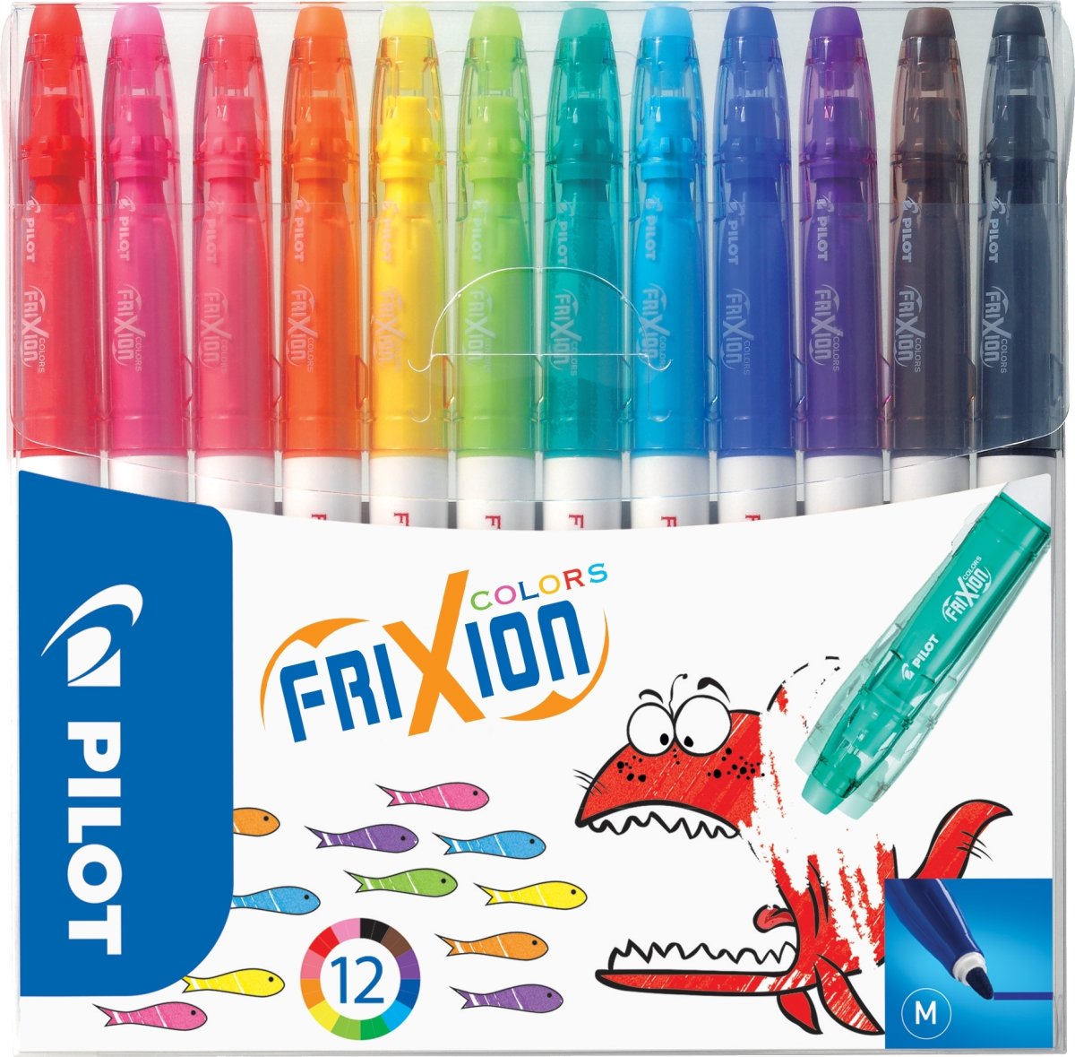 Pilot FriXion Colours Fiberpennor | M | 12 färger