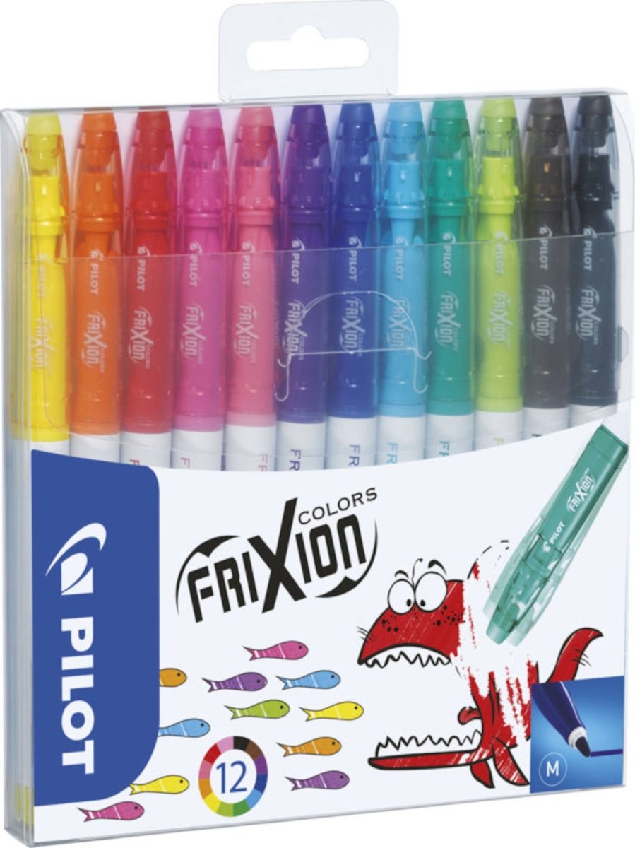 Pilot FriXion Colours Fiberpennor | M | 12 färger