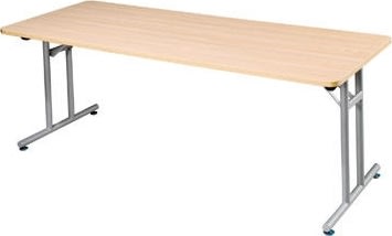 Fällbord i lönn 180x80 cm, aluminiumunderrede