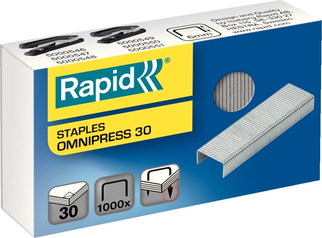 Häftklammer Rapid Omnipress 30, 1000 st