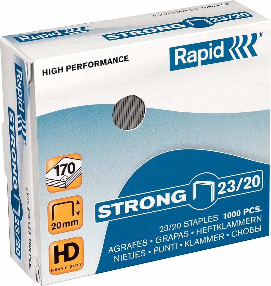 Häftklammer Rapid Strong 23/20, 1000 st