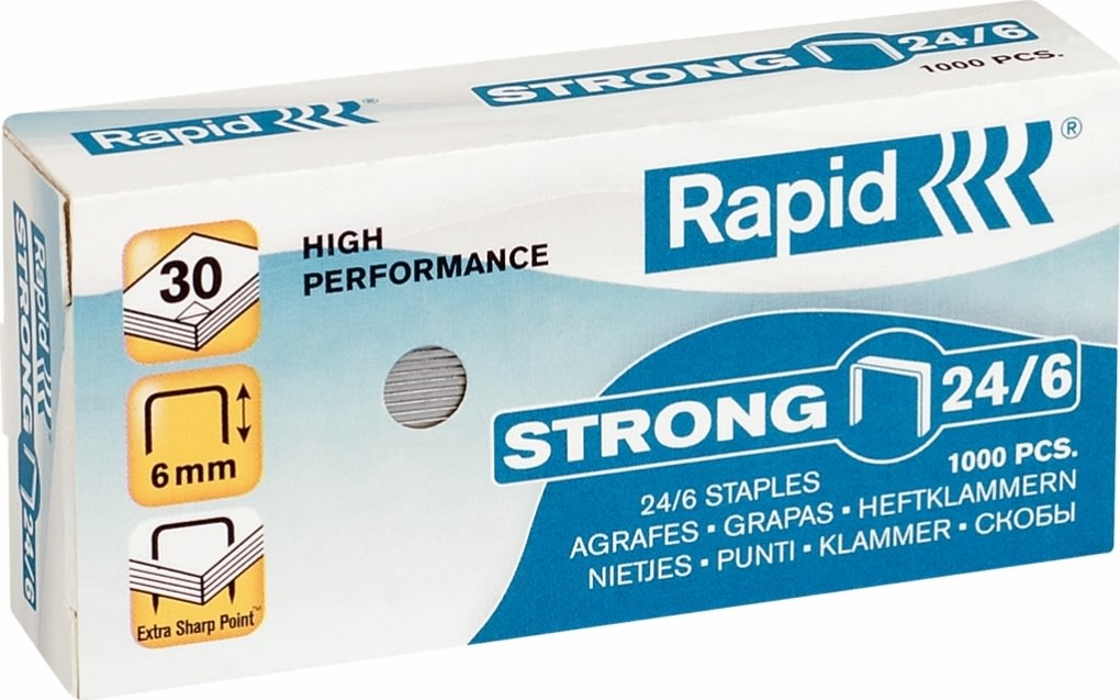Häftklammer Rapid Strong 24/6, 1000 st