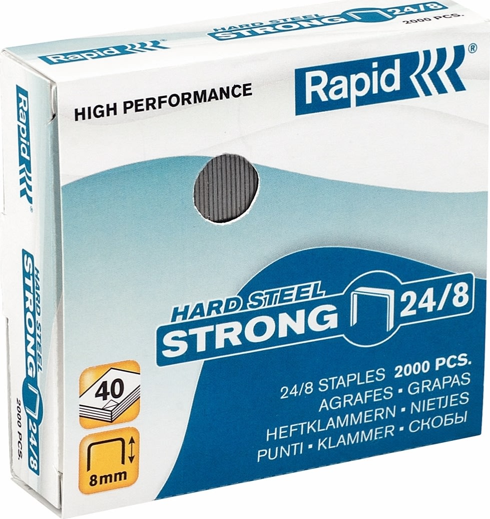 Häftklammer Rapid Strong 24/8 Koppar 2000 st