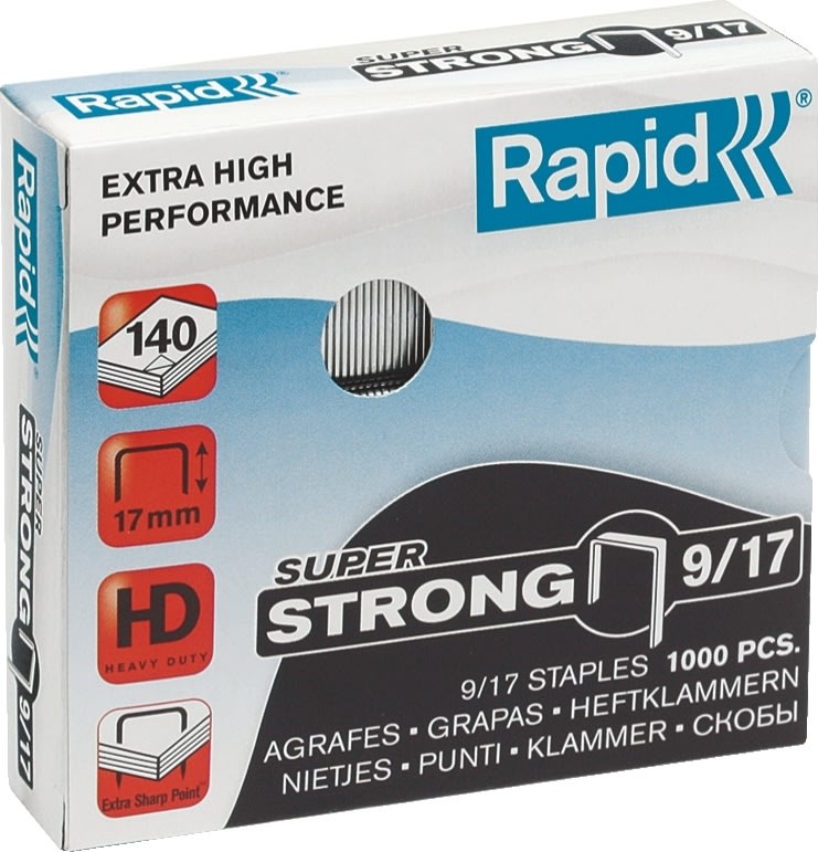 Häftklammer Rapid Super Strong 9/17, 1000 st