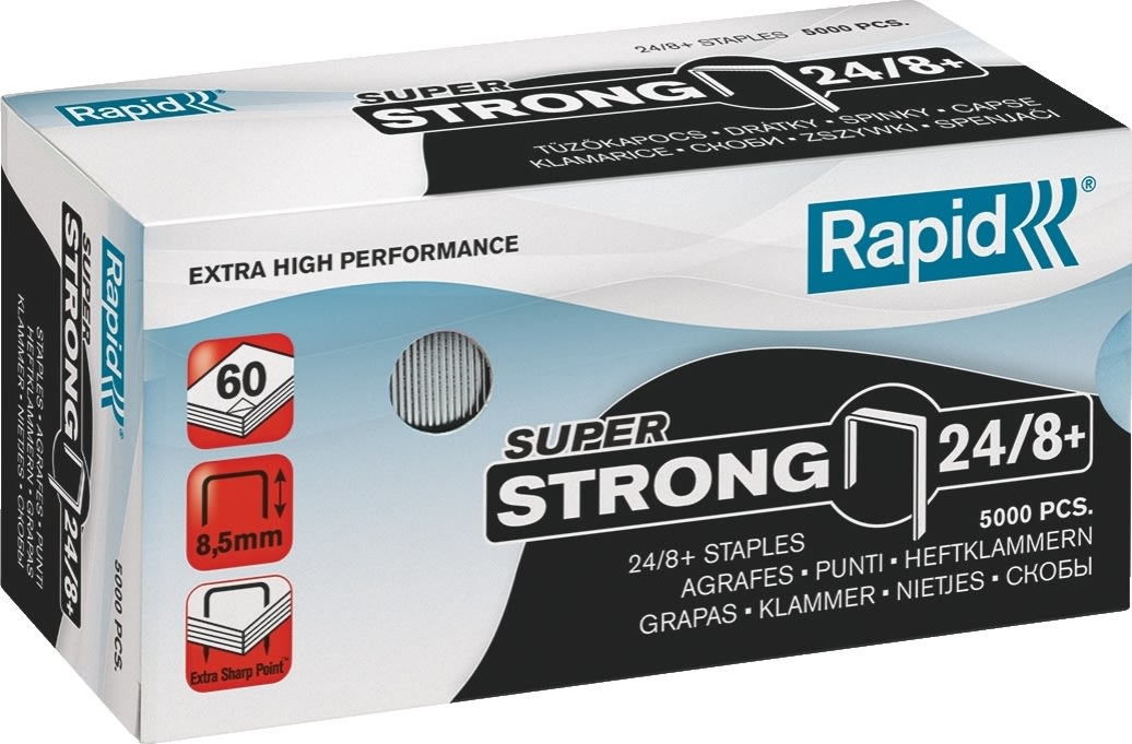 Häftklammer Rapid Super Strong 24/8, 5000 st