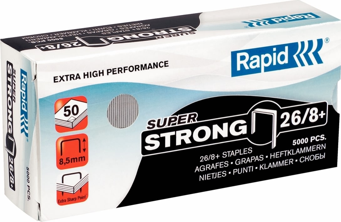 Häftklammer Rapid Super Strong 26/8, 5000 st