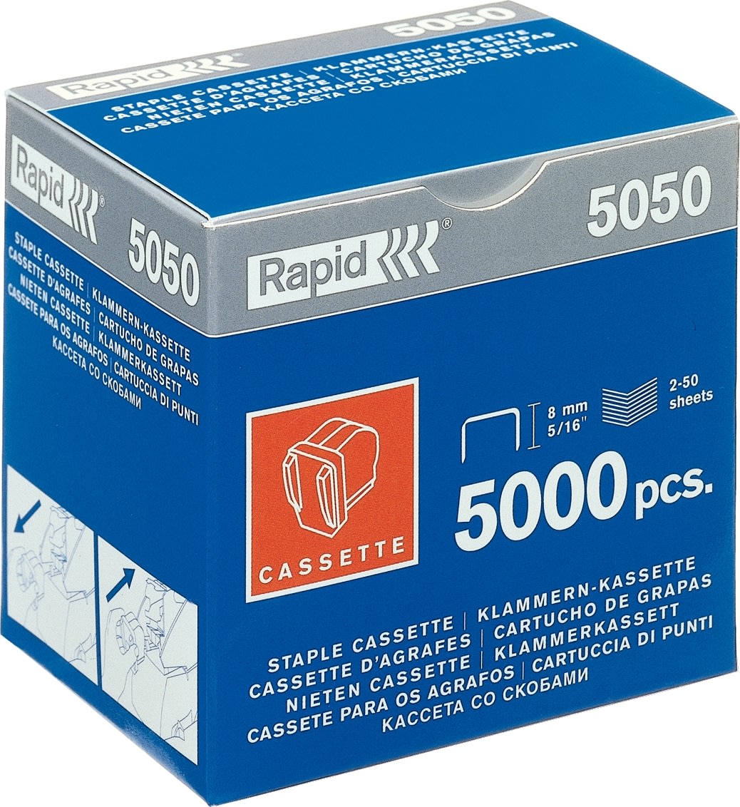 Häftklammerkassett Rapid 5050e 3x5000 st