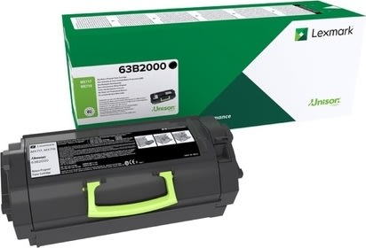 Tonerkassett Lexmark 63B2000 Svart 11 000 sidor