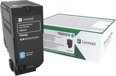 Tonerkassett Lexmark 75B20C0 Cyan 10 000 sidor