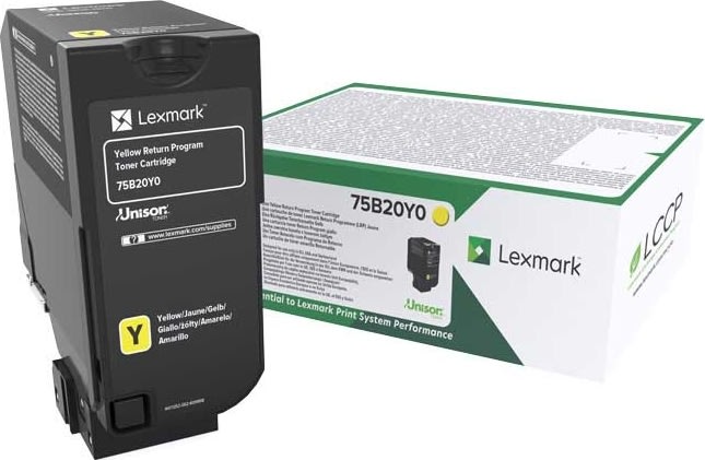 Lasertoner Lexmark 75B20Y0 Gul 10 000 sidor