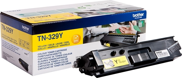 Lasertoner Brother TN-329Y Gul 6000 sidor 2-pack