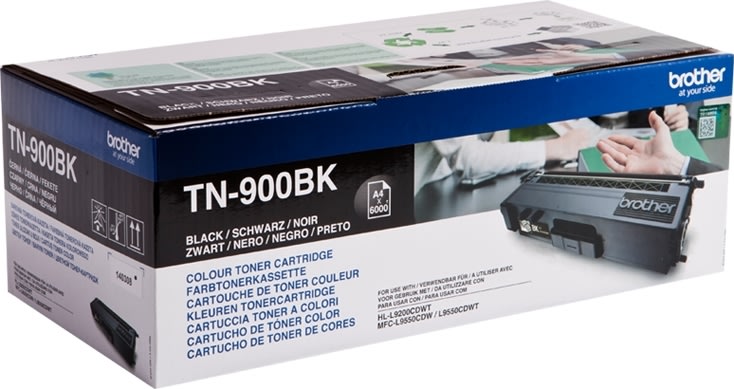Lasertoner Brother TN900BK Svart 6000 sidor 2-pack