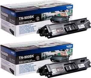 Lasertoner Brother TN900BK Svart 6000 sidor 2-pack