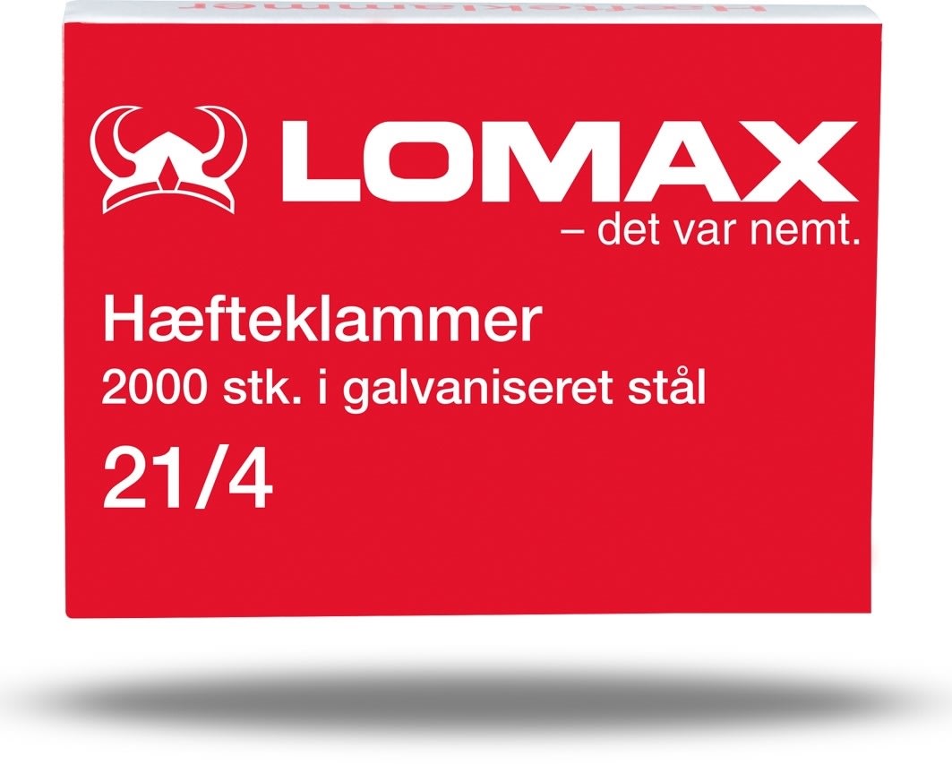 Lomax Hæfteklammer 21/4, 2000 stk.