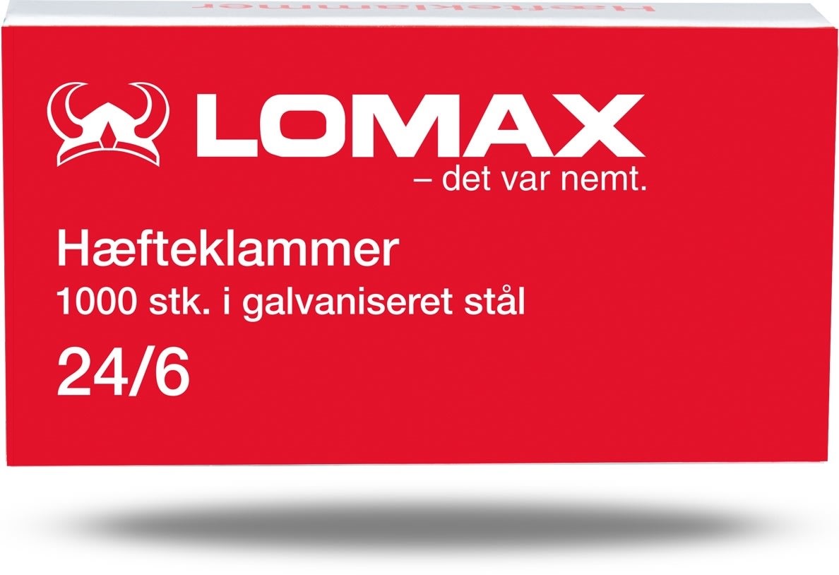 Lomax Hæfteklammer 24/6, 1000 stk.