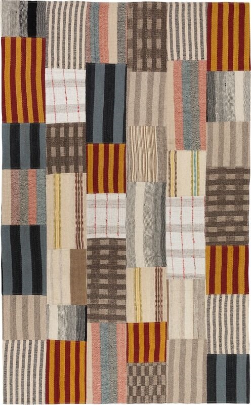 Fargo patchwork tæppe, 170x200 cm., multifarve