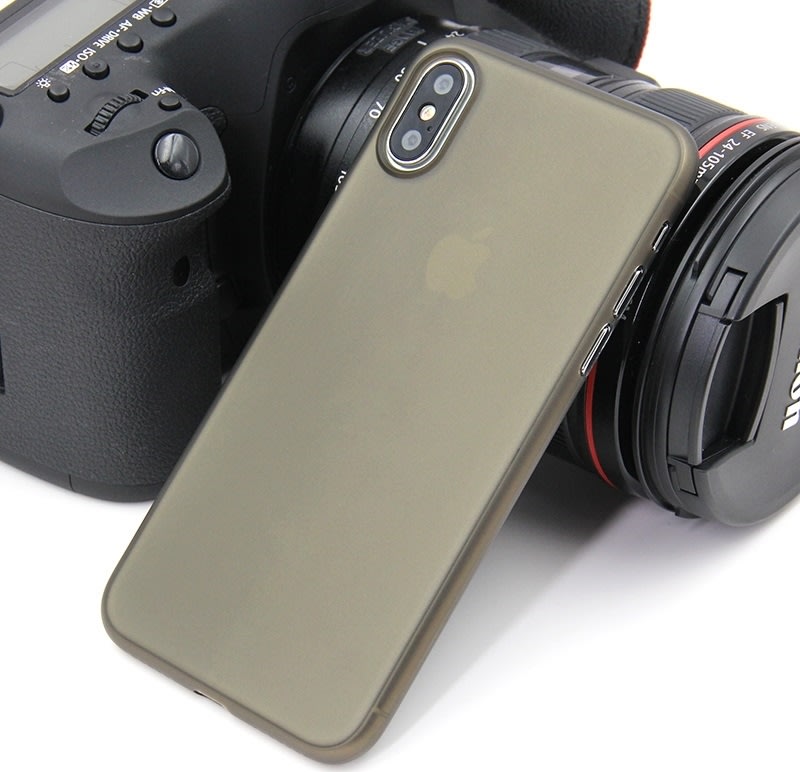 Twincase skal till iPhone X, transparent svart
