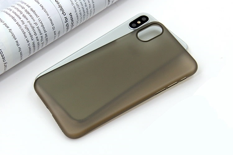 Twincase skal till iPhone X, transparent svart