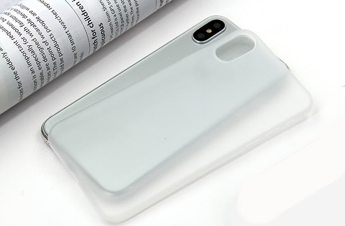 Twincase skal till iPhone X, transparent vit