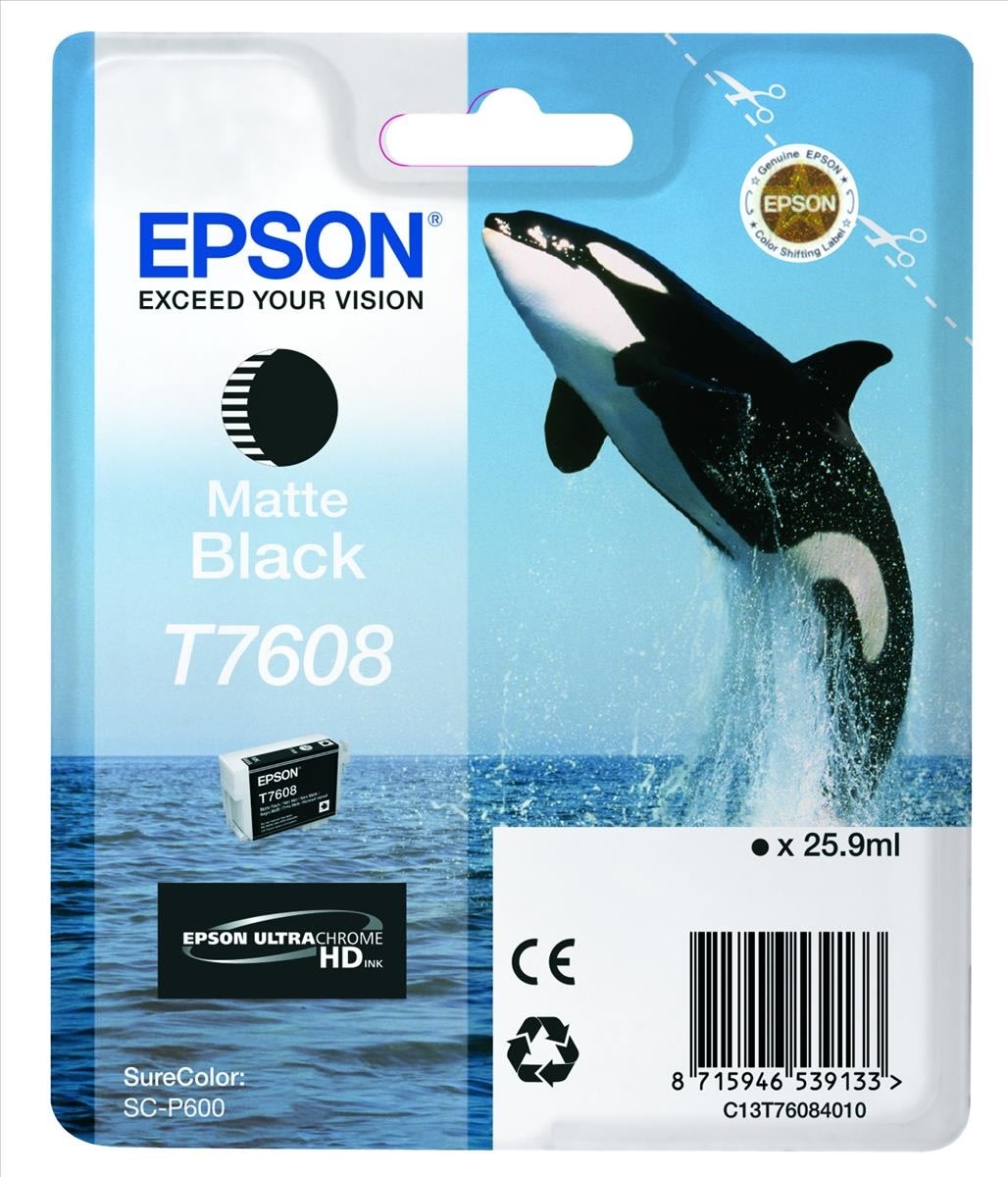 Bläckpatron Epson T76084010 Mattsvart 25,9 ml