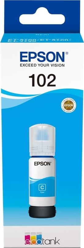 Epson T102 blæktank, cyan, 70ml