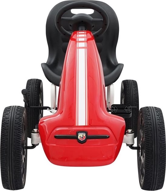Abarth pedal-Gokart med gummidäck, röd