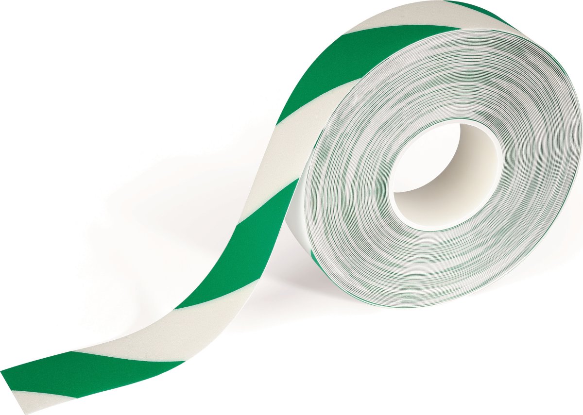Varningstejp Duraline Strong 30 meter Grön/Vit
