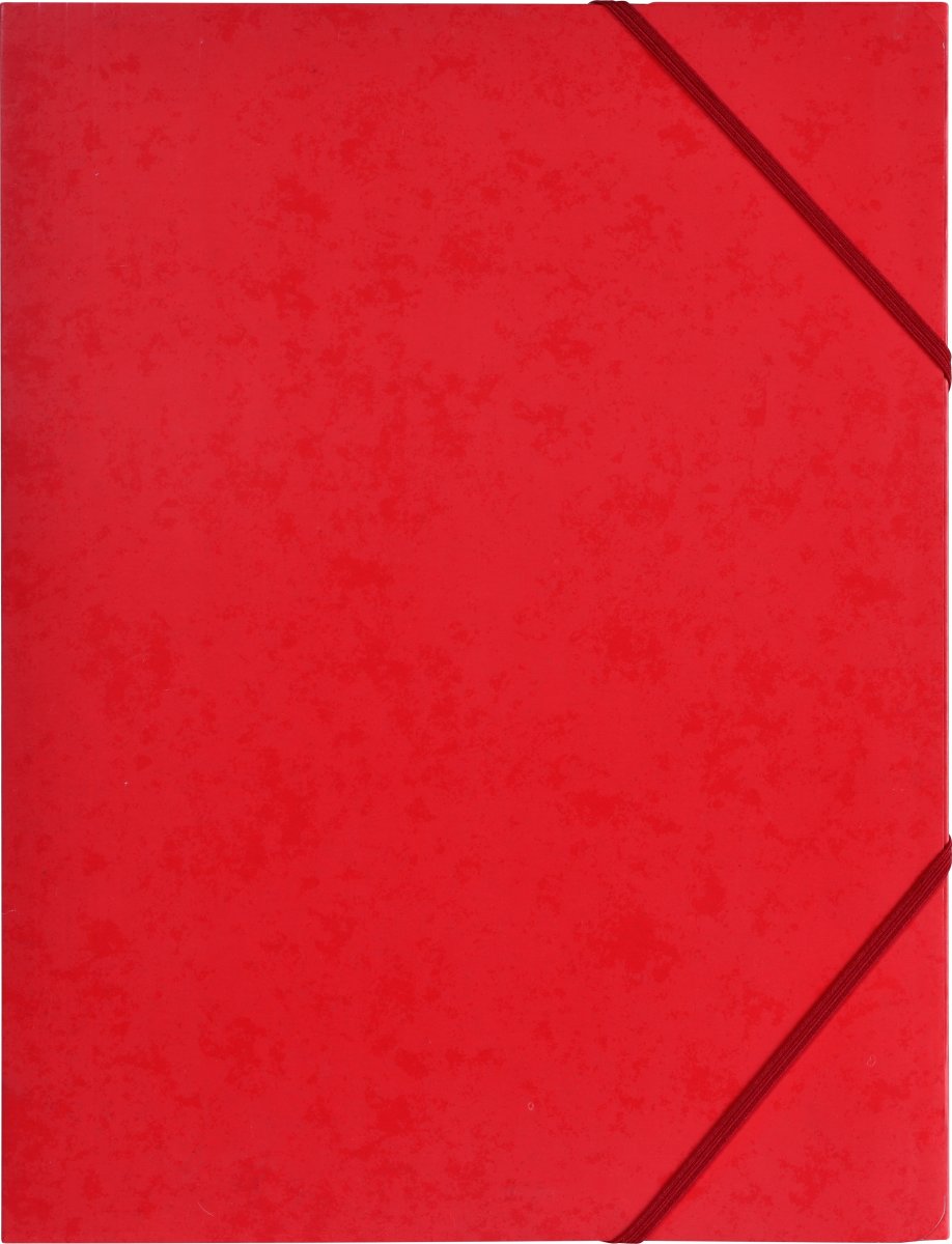 Budget elastikmappe, karton, rød