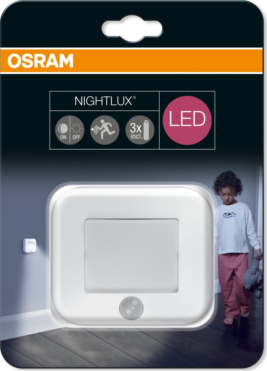 LED-nattlampa Osram Nightlux Hall Vit, Med Sensor