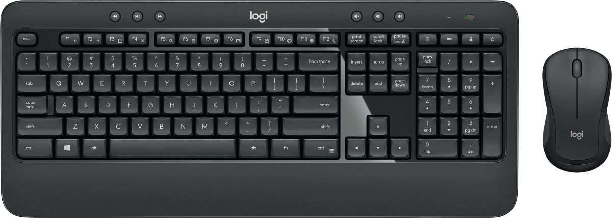 Logitech MK540 trådlöst tangentbord och mus, svart