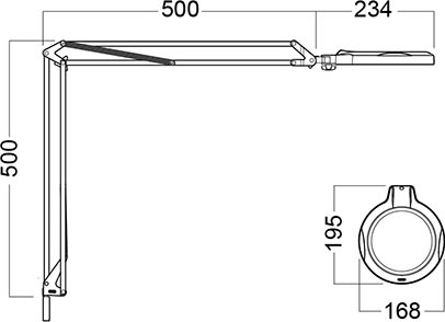 Luplampa Luxo LFM LED Vit