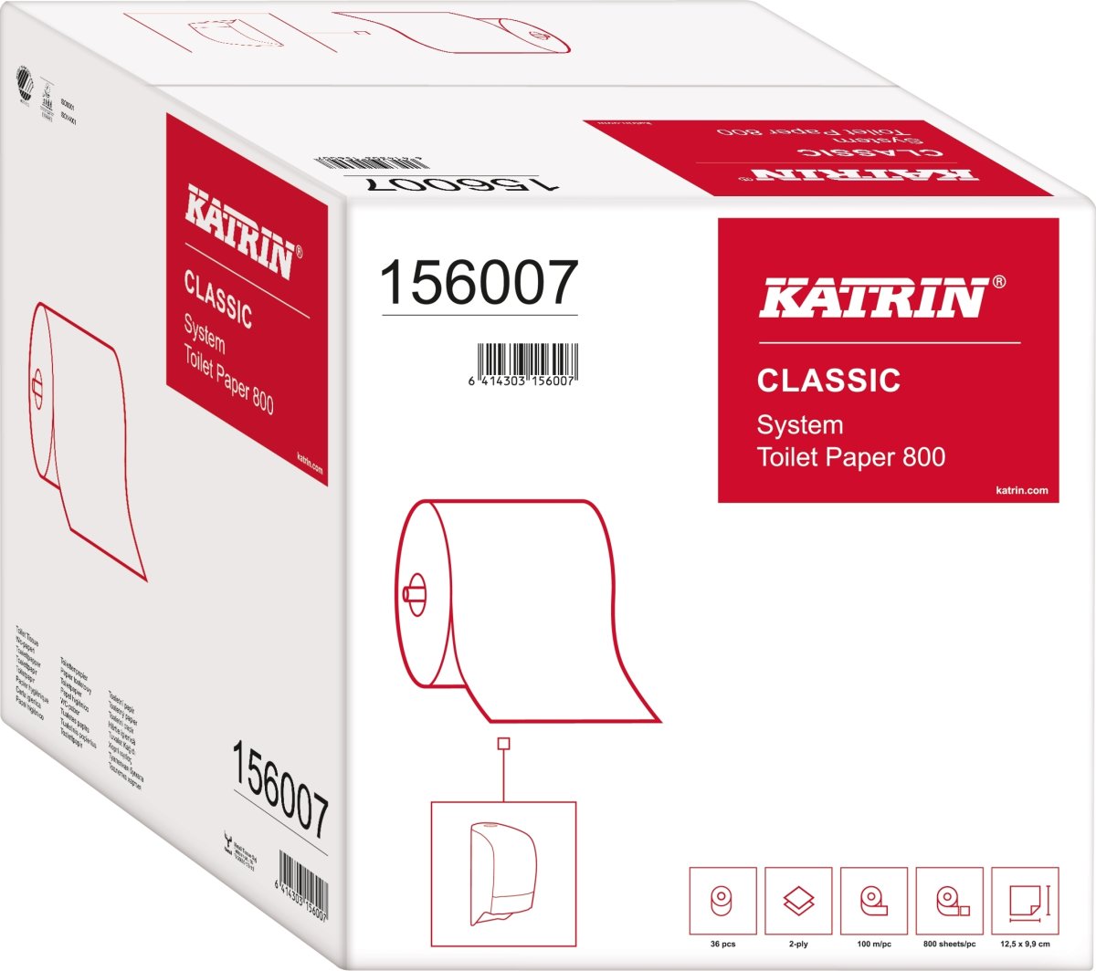 Katrin Classic toalettpapper för systemdispenser