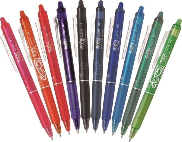 Pilot Frixion Clicker kuglepen, 0,7 mm, rosa