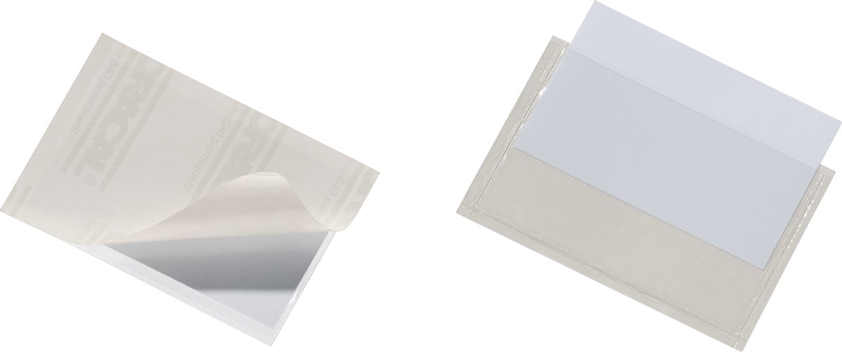 Durable självhäftande ficka, topp, 90x57 mm, 10 st