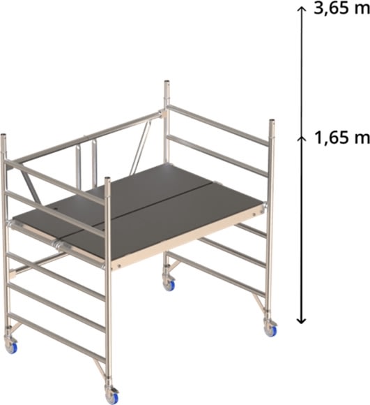 Fällbar byggnadsställning 135 x 180 - höjd 1,65 m