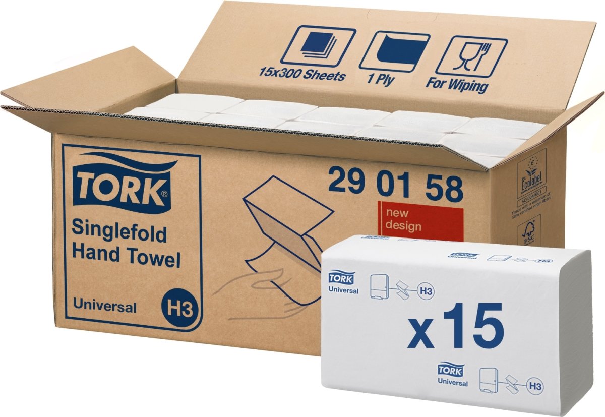 Tork H3 Universal handduksark, Z-vikt, 15 paket - | Lomax.se